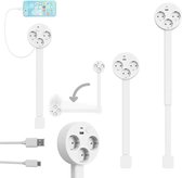 TESSAN Ladron Enchufes USB, 5 en 1 Enchufe Múltiple con 3 Tomas de