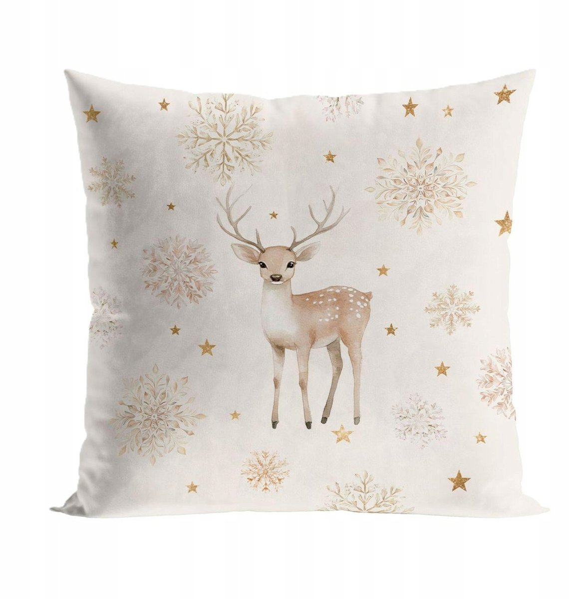 Decoratieve kussenhoes 40x40 cm - Kerst met herten - Velvet