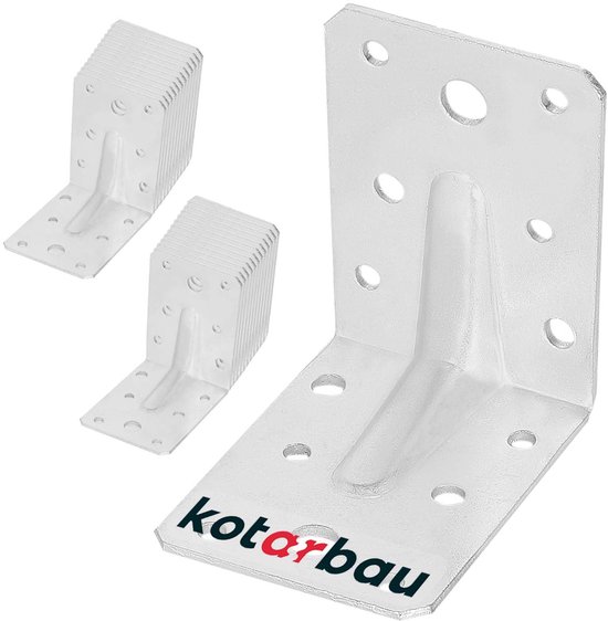 KOTARBAU Supports de fixation - renforts d'angle - 25 pièces - 75 x 75 x 55 mm