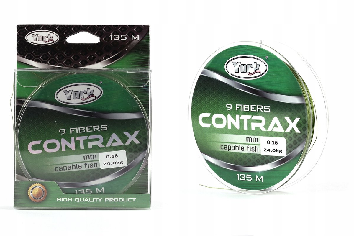 York Contrax 9-strengs Visdraad 135m - 0,18mm Groen