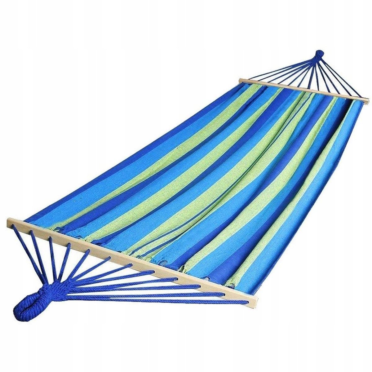 Saska Garden 1-persoons Hamak Tropische Strepen 200x100cm met Spreidstok