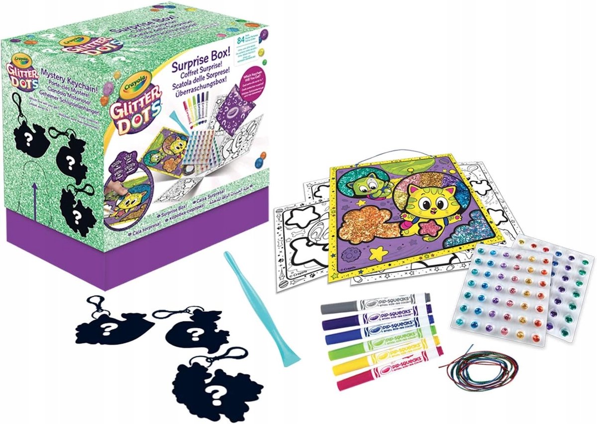 Crayola Glitter Dots Verrassingsdoos - Knutselset met Stiften