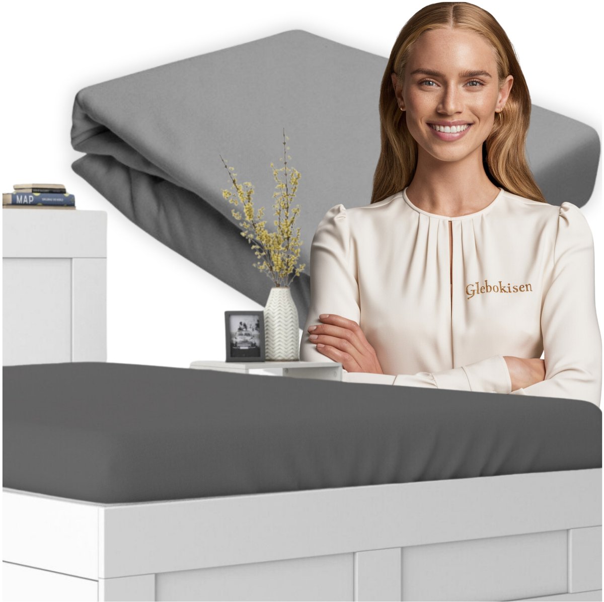 Jersey Hoeslaken 200x220cm 100% Katoen - Dik & Zacht - Antraciet