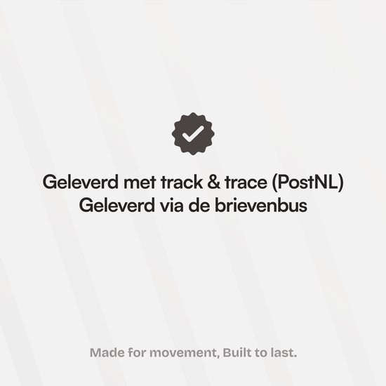 GearGlow: Geleverd met track & trace (PostNL), geleverd via brievenbus.