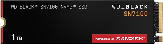 Western Digital Black SN7100 - Interne SSD - PCI Express 4.0 x4 - NVMe M.2 2280 3d v-nand (TLC) - 1TB