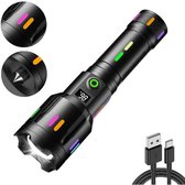 Besjaar® Zaklamp LED Oplaadbaar - Zaklamp - 5200mAh Batterij - 9000 Lumen - USB-C Oplaadbaar - Militaire Zaklamp - Zaklamp Militaire - IP65 Waterdicht - Noodpakket