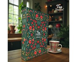 Tea Treasure - Thee Adventskalender - 24 Dagen Vol Smaak - Luxe Thee Geschenkdoos - Premium Kwaliteit - Geproduceerd in Nederland - Individueel Verpakte Theezakjes