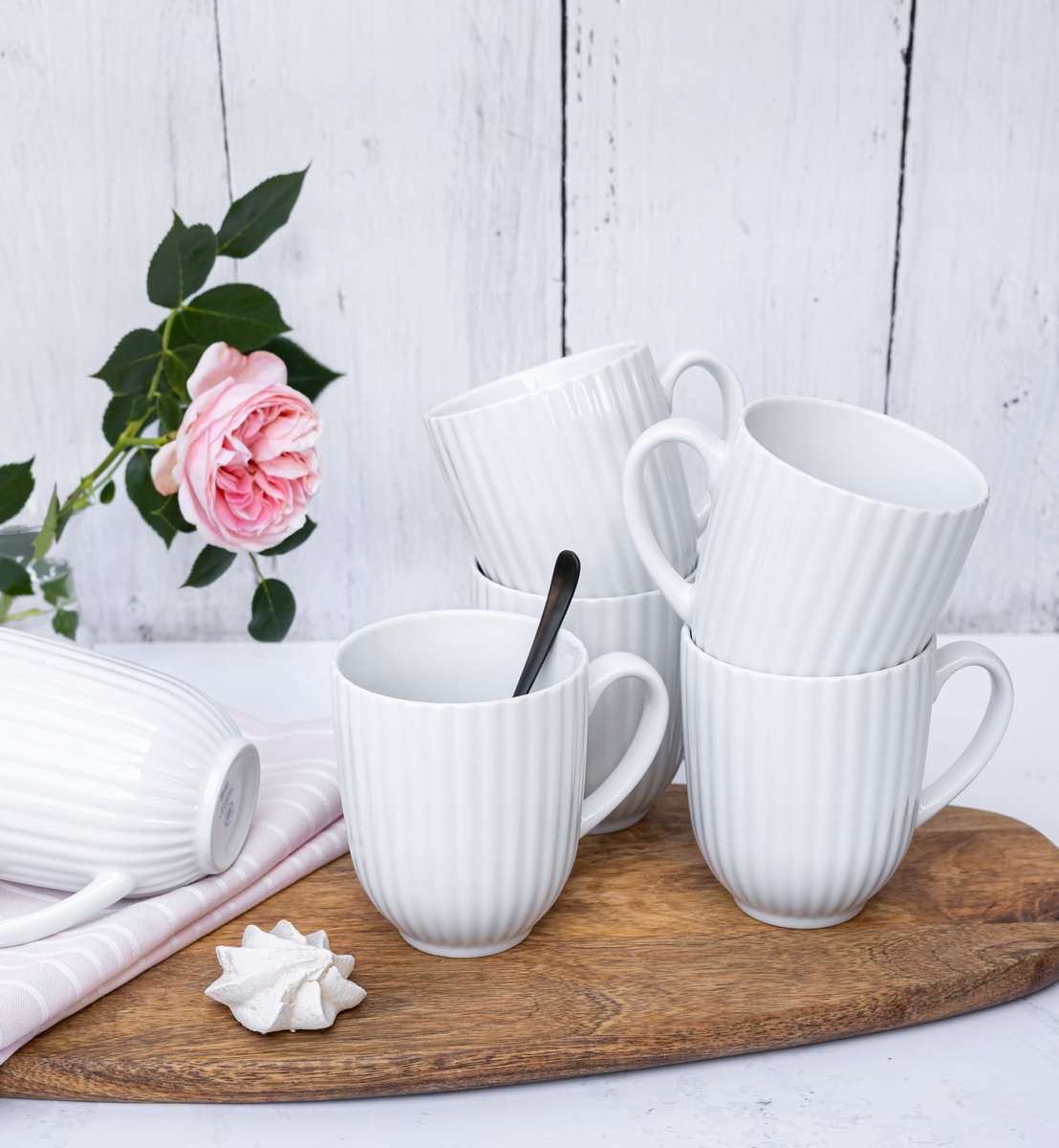LUBIANA Daisy Servies 48-delig Wit Porselein voor 12 Personen