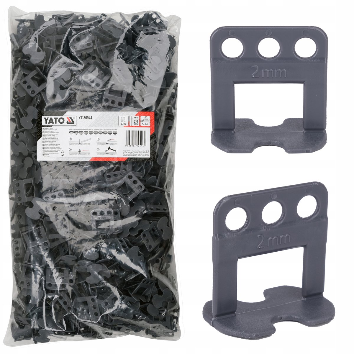 Yato Tegel Leveling Clips (700 stuks) - 2mm Voeg