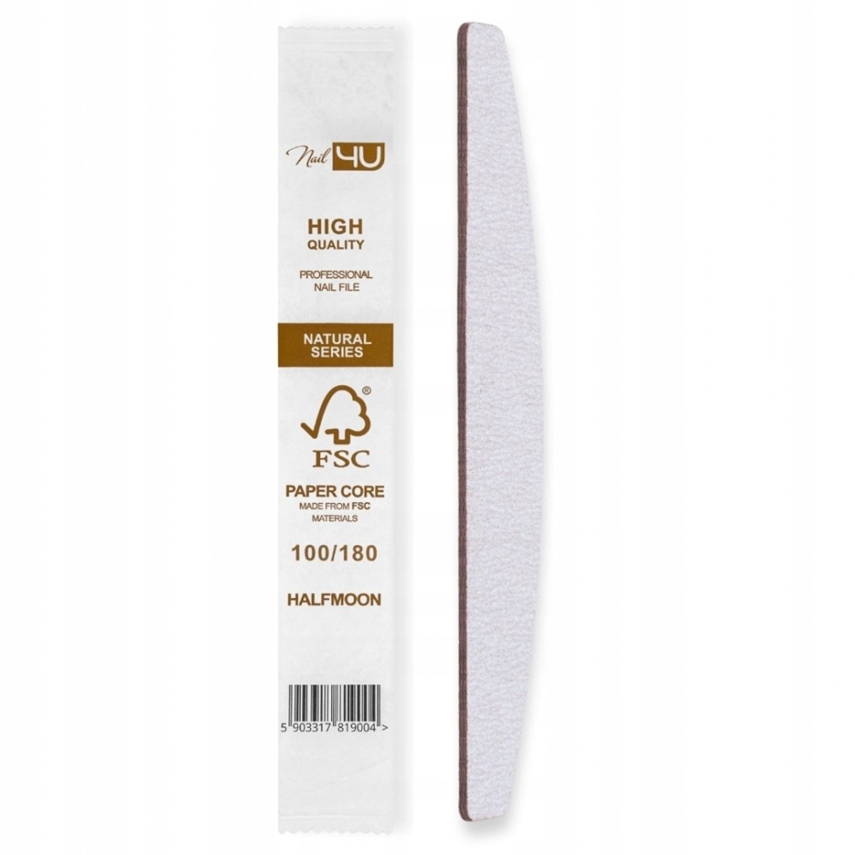 100x Slanke nagelvijlen korrel 100/180 - Eco FSC Hout