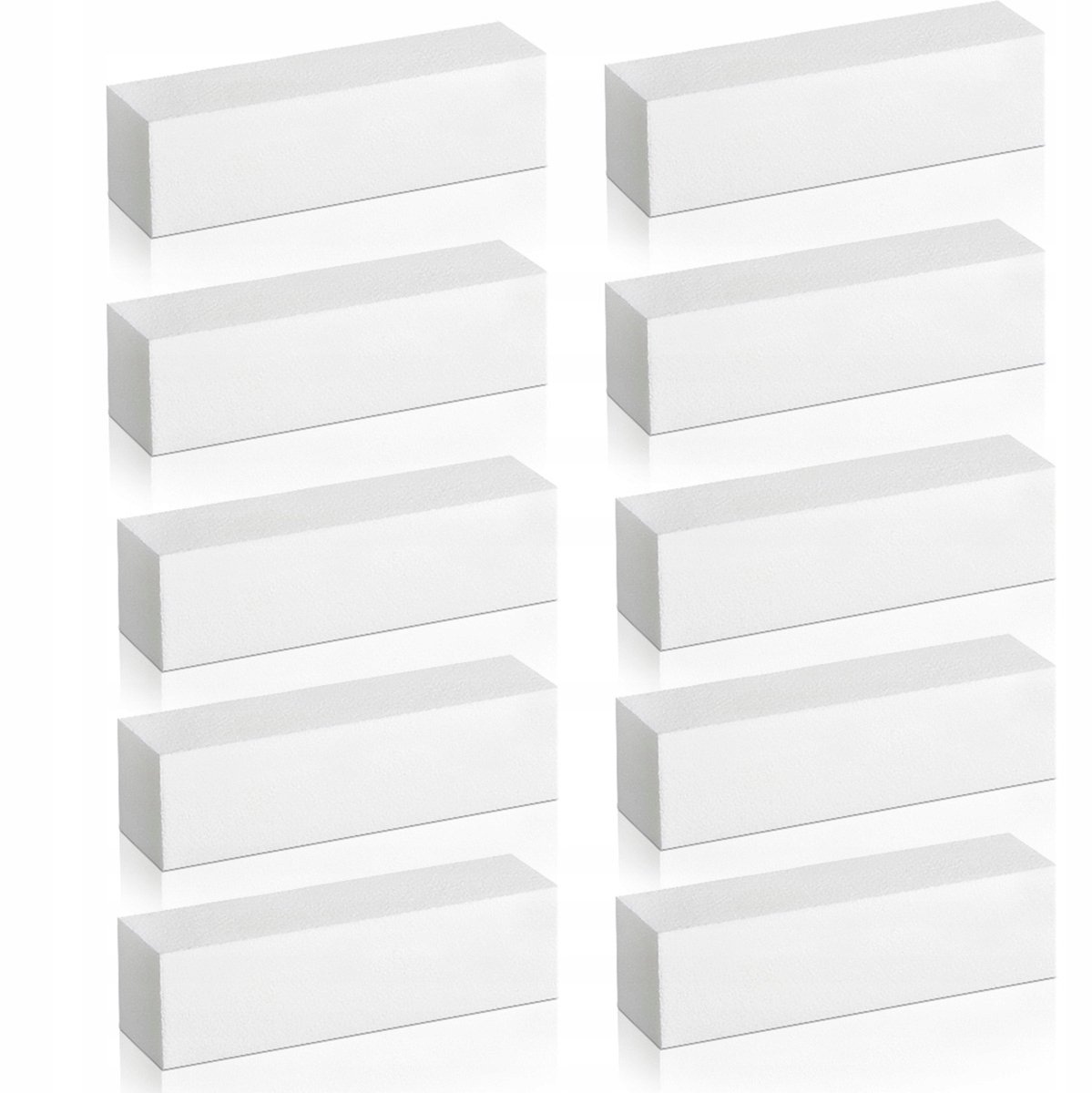 10x Polijstblok Nagels 180/180 Wit - Professioneel
