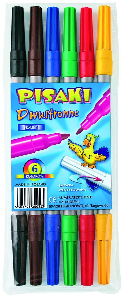 Kamet Dubbelzijdige Stiften Set - 6 Levendige Kleuren