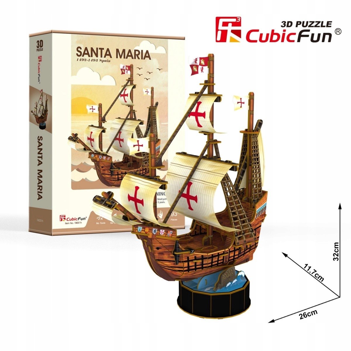 Cubic Fun Santa Maria 3D Puzzel - 93 Delen