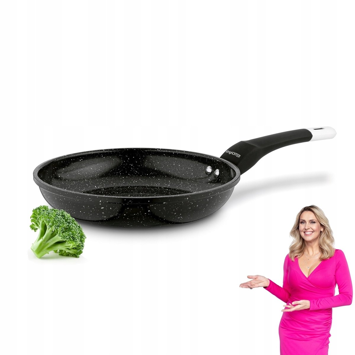 Konighoffer Kingstone Keramische Koekenpan 24 cm - Geschikt voor Inductie