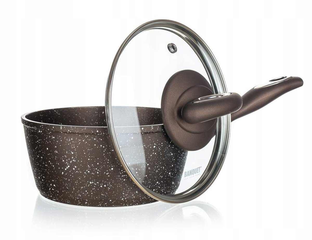 Banquett Rond 1,25L Granietbruin - Antiaanbaklaag, Inductie