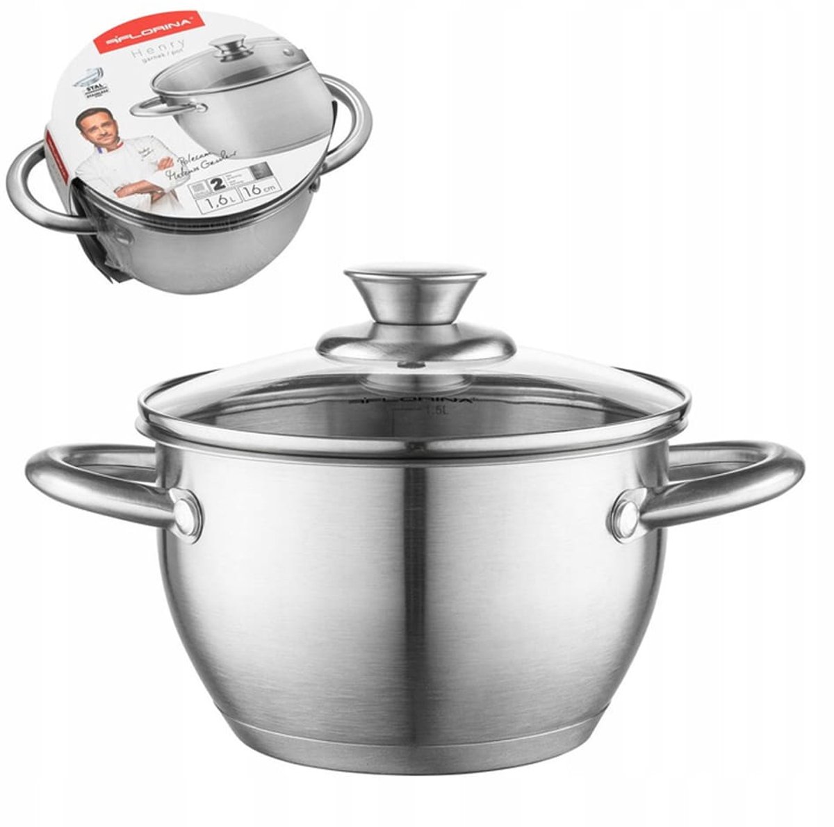 Florina Henry RVS Pan 1,7L - Inductie & Gas - Diameter 16cm