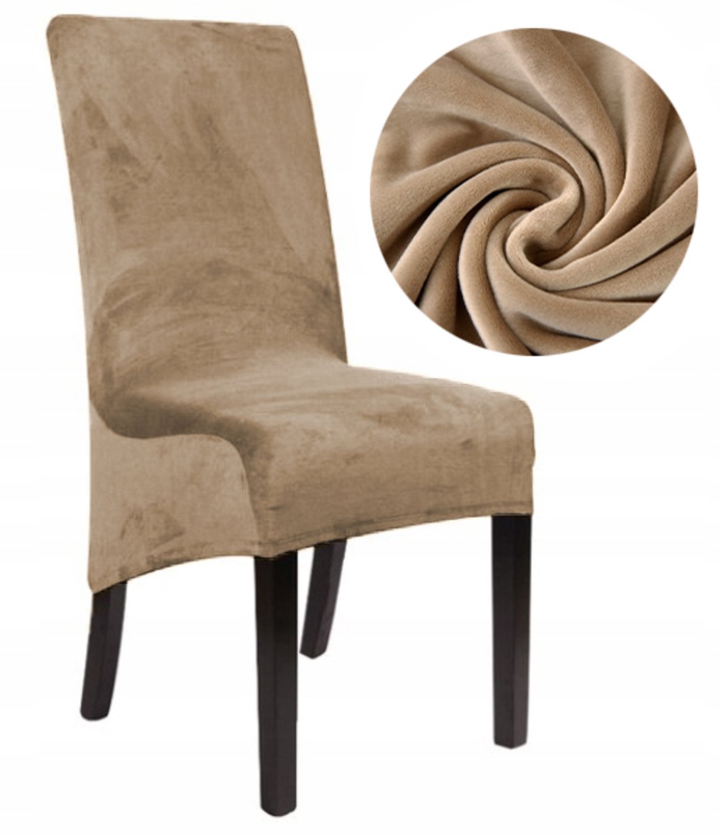 XXL Stoelhoes Donker Beige Cappuccino Camel Velours