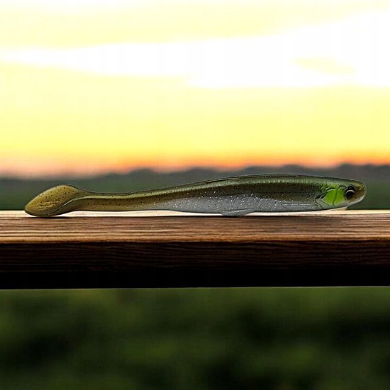Savage Gear Slender Scoop 9cm Shad - Groen Zilver, ideaal voor Zander van Savage Gear — afbeelding 4