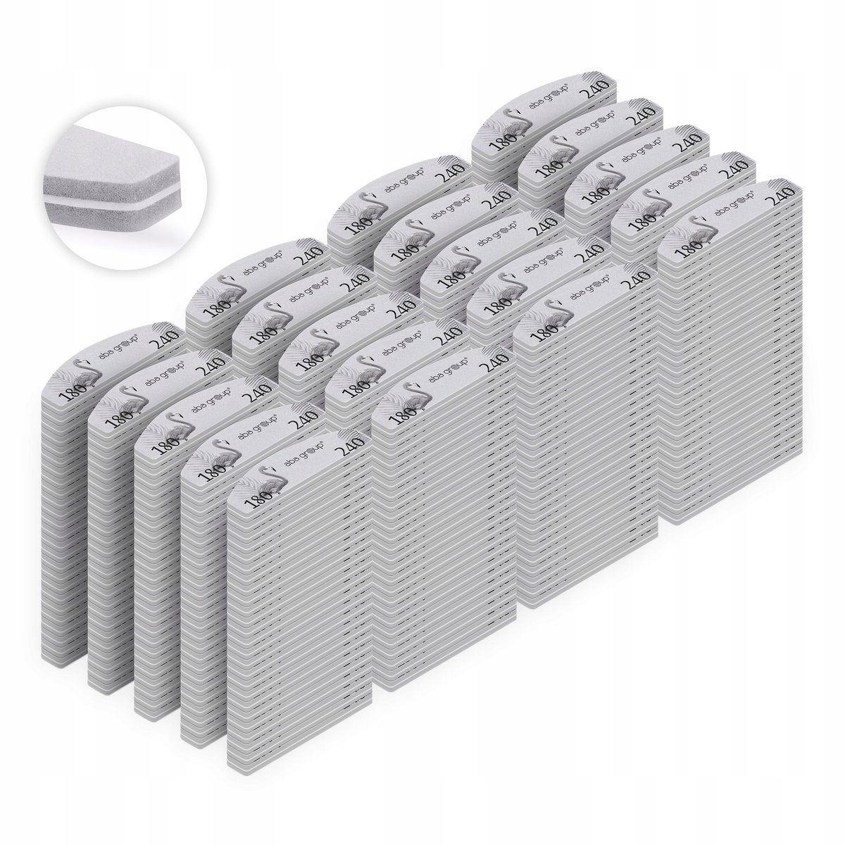 Mini Nagelpolijster Folie Halve Maan 180/240 500 st