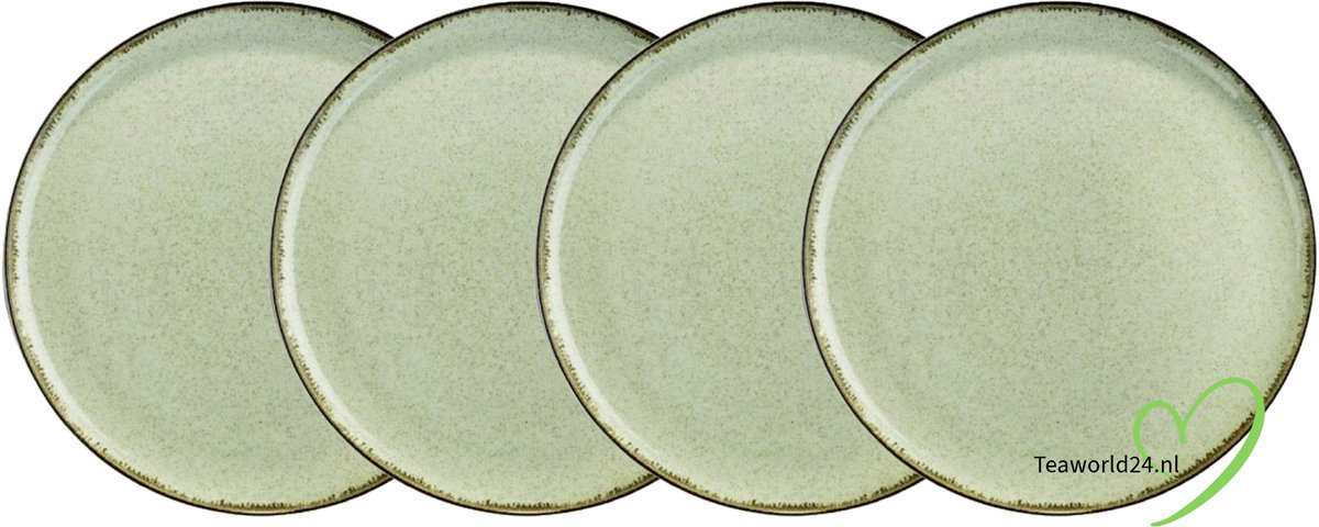 Kitchen Trend Dinerbord Ocean Zeegroen, 27 cm, set van 4