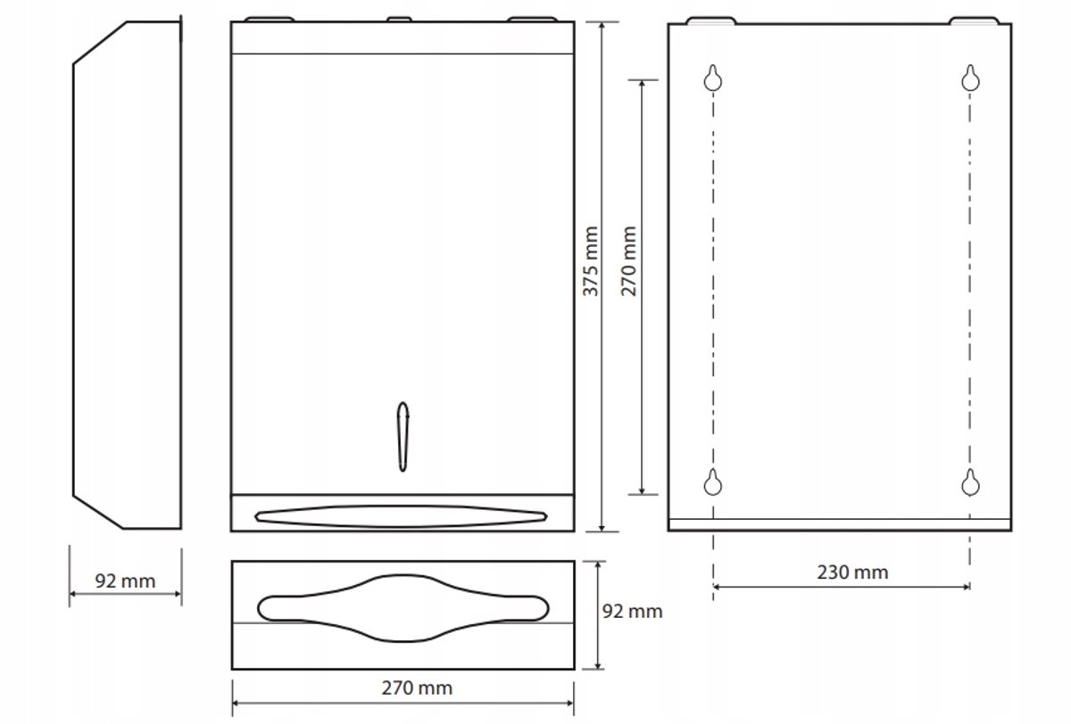 Bemeta Wanddispenser RVS Glans voor Papieren Handdoeken