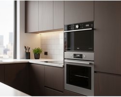 Whirlpool EliteChef 33L Combi Magnetron met Grill, Crisp & Hetelucht – 6th Sense Technologie, 900W Magnetron, 1200W Grill, Zwart/Zilver – Luxe Vrijstaande Oven voor Thuis & Horeca – MedahomeStore