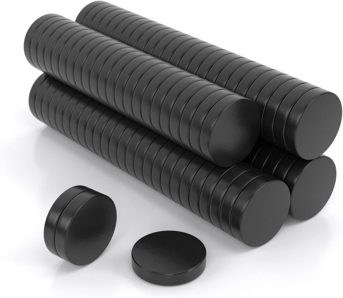 magneten - 10x2mm - Mini - 40 stuks - Extra sterke - Neodymium - Zwart