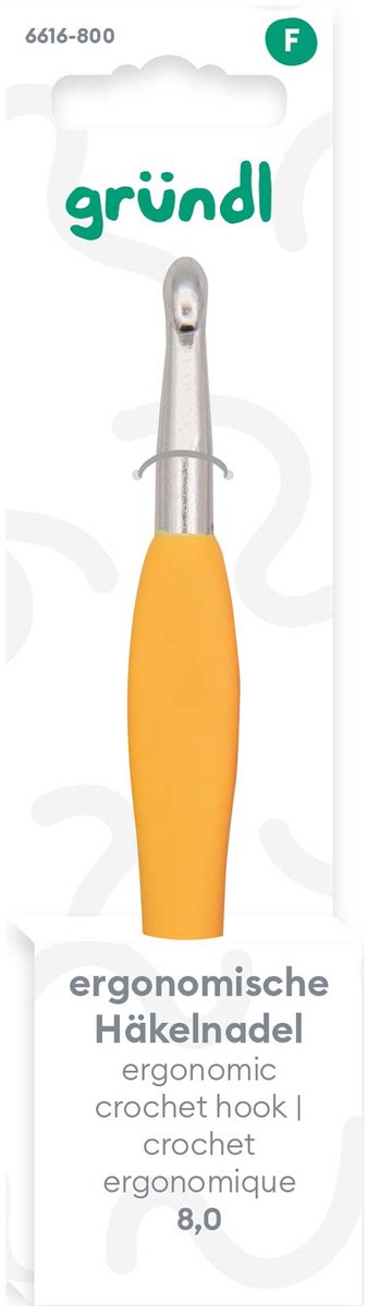 6616-800 ERGONOMISCHE HAAKNAALD MET RUBBERGRIP 8.00MM
