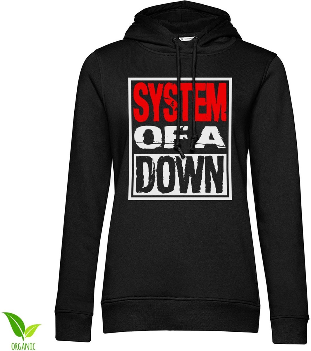 System Of A Down Damen Logo Girly Hoodie WMX-57-SOAD006-H92-3 Black-XL
