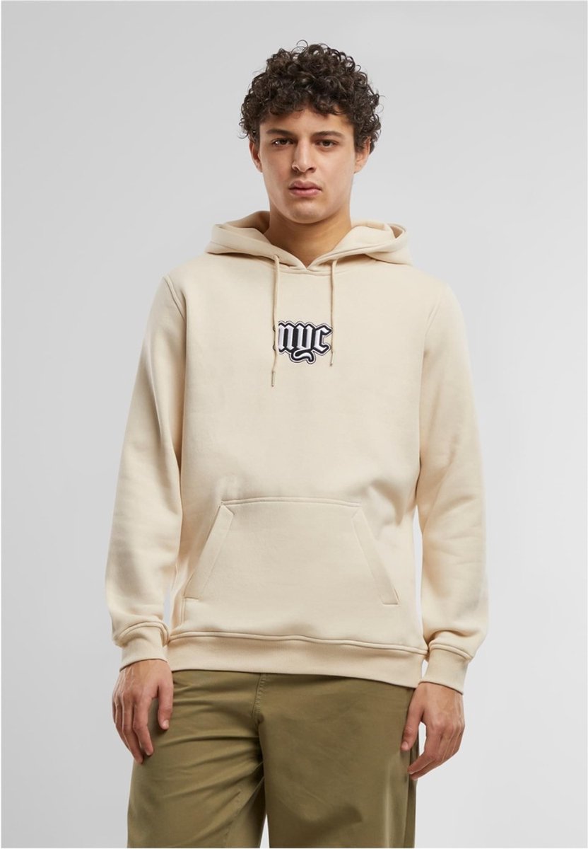 Mister Tee NYC Old English Wording Patch Hoodie/trui 3XL Creme