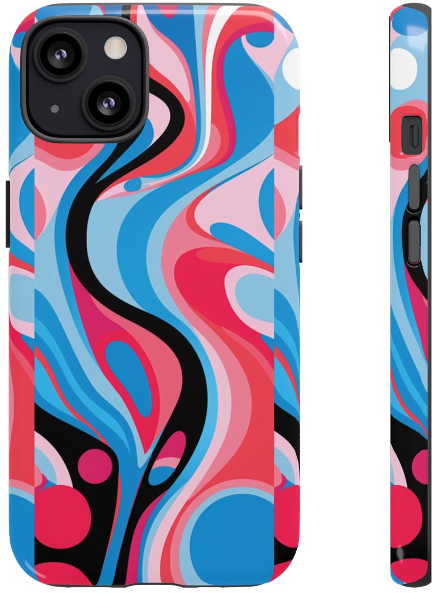Abstract Kleurrijk Vloeiend Patroon – Telefoonhoesje Geschikt voor iPhone 13