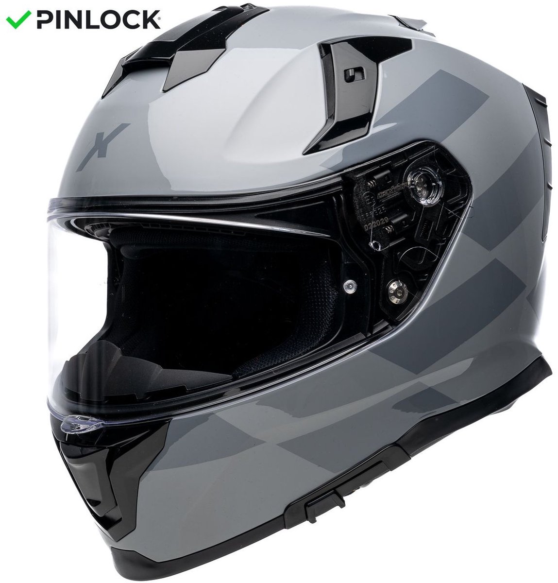 MOTOBLOUZ MIRAGE RIFT Integraalhelm - ECE 22.06 gekeurde Helm Scooter, Motor & Brommer - Heren & Dames - Grey Shiny - XS