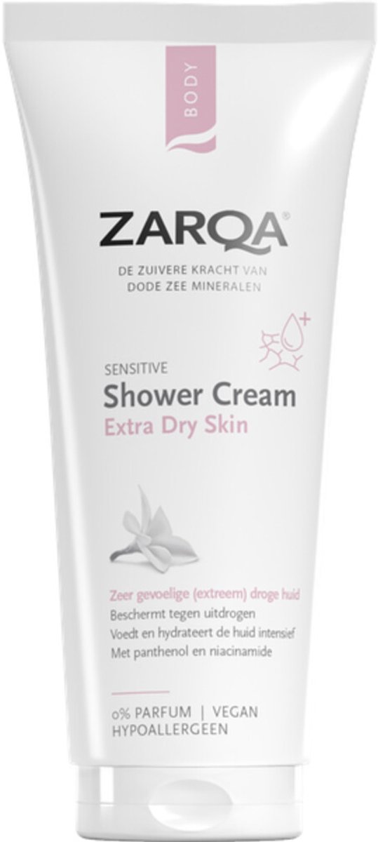 Zarqa Shower Cream Dry Skin Sensitive - 3 x 200 ml - Voordeelverpakking