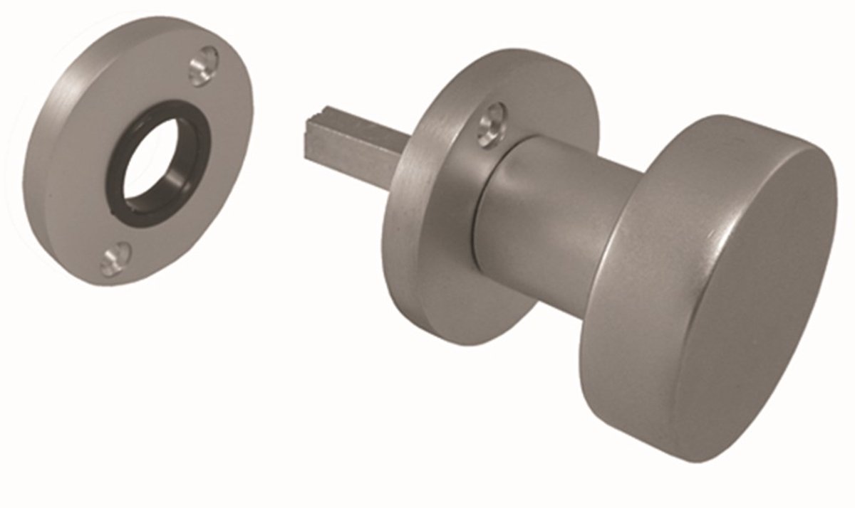 Ivana Economy Knop Ã˜50mm Op Rozet Ã˜51mm Aluminium F1 Met Tegenrozet En Wolwisselstift