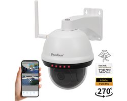 SecuFirst CAM214W met 128GB Opslag Dome Camera wit - IP Camera draai- en kantelbaar voor buiten - FHD 1080P