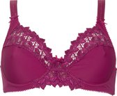 Guy de France - Soutien- BH micro+broderie - Violet - 75C