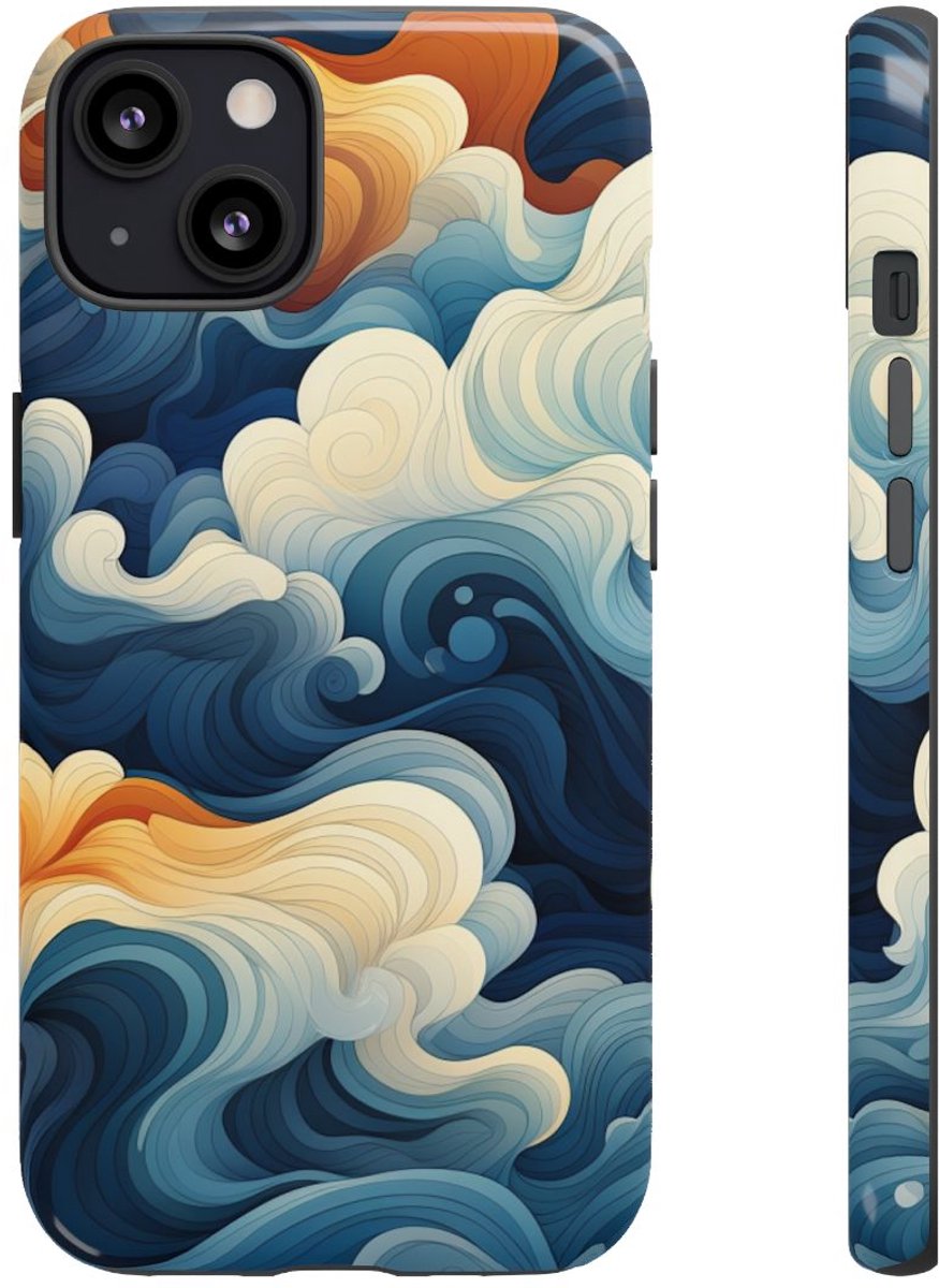 Abstracte Golvende Patronen – Telefoonhoesje Geschikt voor iPhone 13