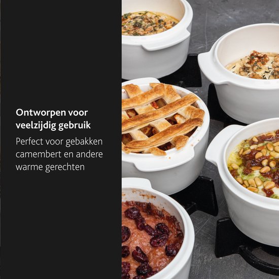 Boska Cheese Baker - Ovenschaal met onderstel - voor Camembert - Kaas fondue - Wit van Boska — afbeelding 4