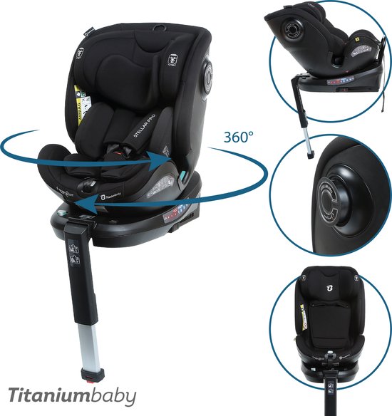 Titaniumbaby Stellar PRO I-Size 360 graden draaibaar