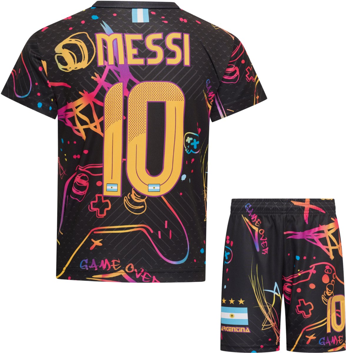 Messi Gaming Voetbaltenue Voetbalshirt & Broekje Set Argentinië - Kinderen t/m Volwassen Maten - Maat 140