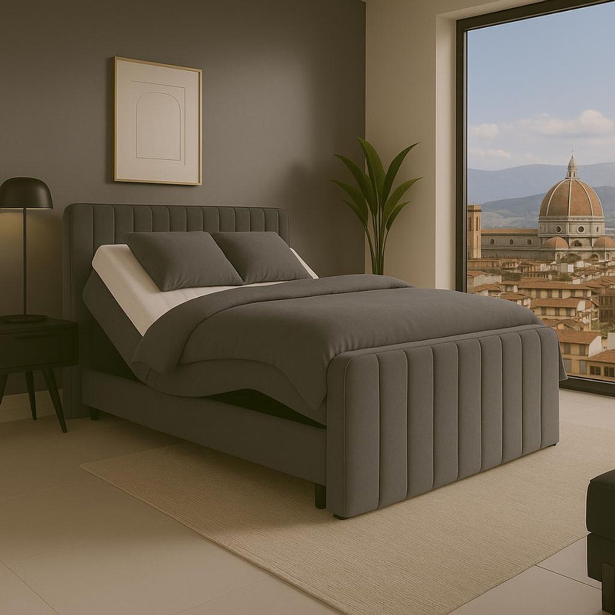 Boxspring FD Boxspring Florence Elektrisch verstelbaar 180x220 cm Antraciet