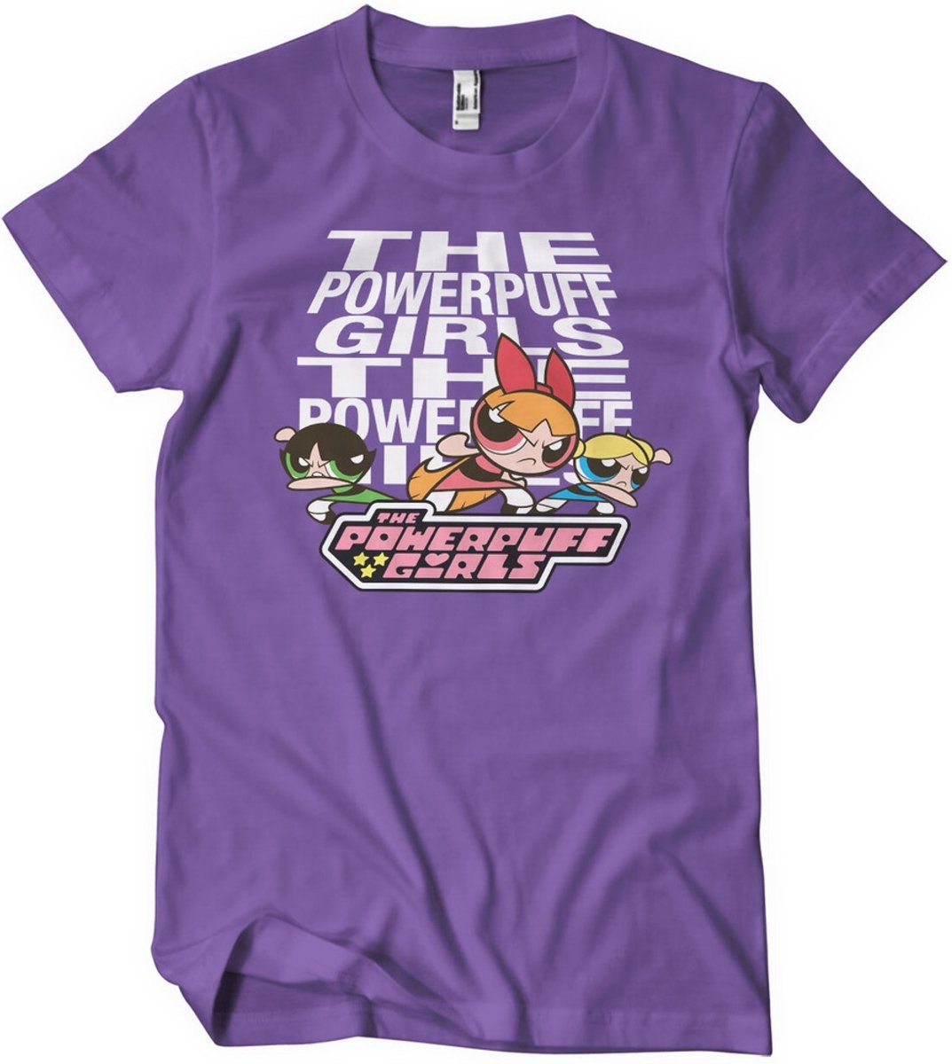 Power Puff Girls T-Shirt Powerpuff Girls T-Shirt WB-1-PPG001-DTF844 Purple-M