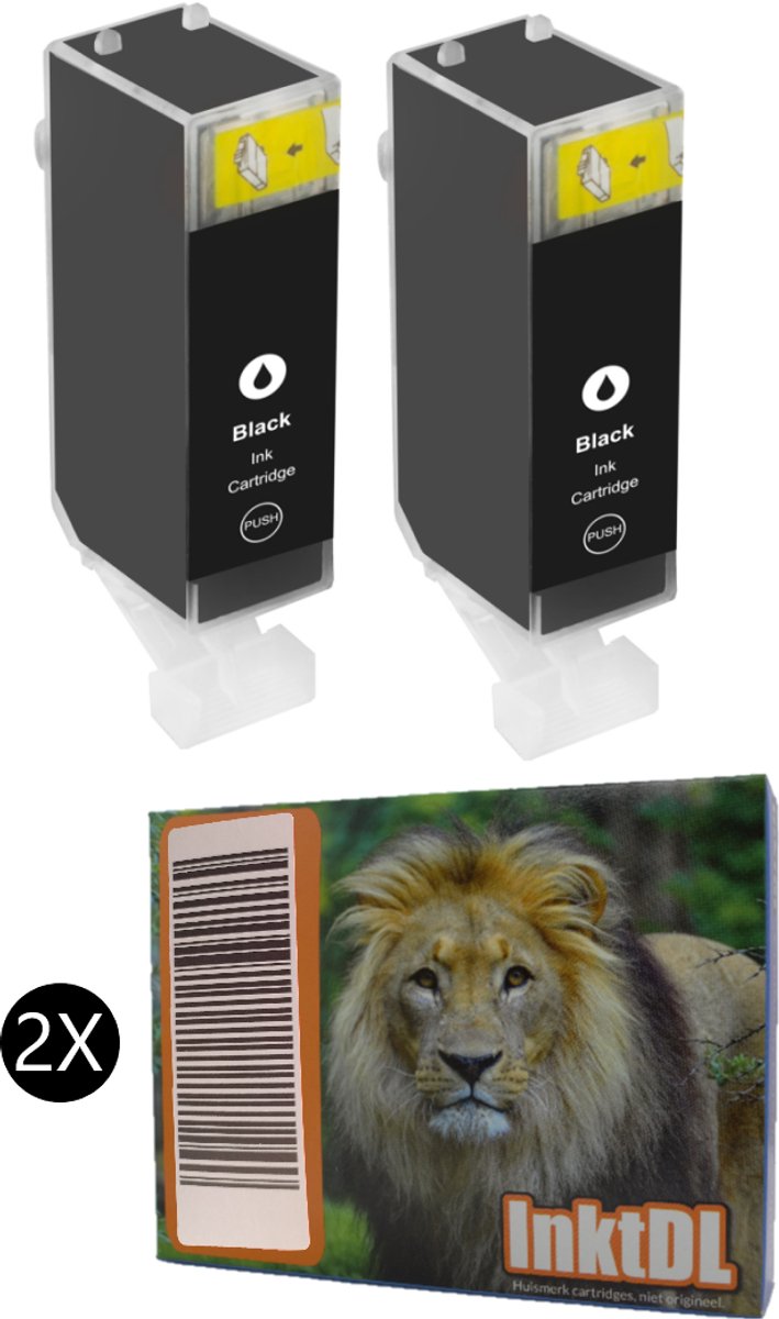 Huismerk geschikt voor Canon PGI-525 inktcartridges - 2X Zwart - MG5150 - MG5250 - MG5350 - MG6150 - MG6250 - MX715 - MX895