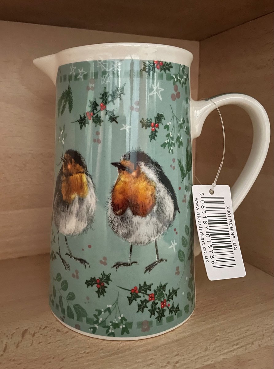 Alex Clark Kerst Melkkan Roodborstjes ~ Robins Jug