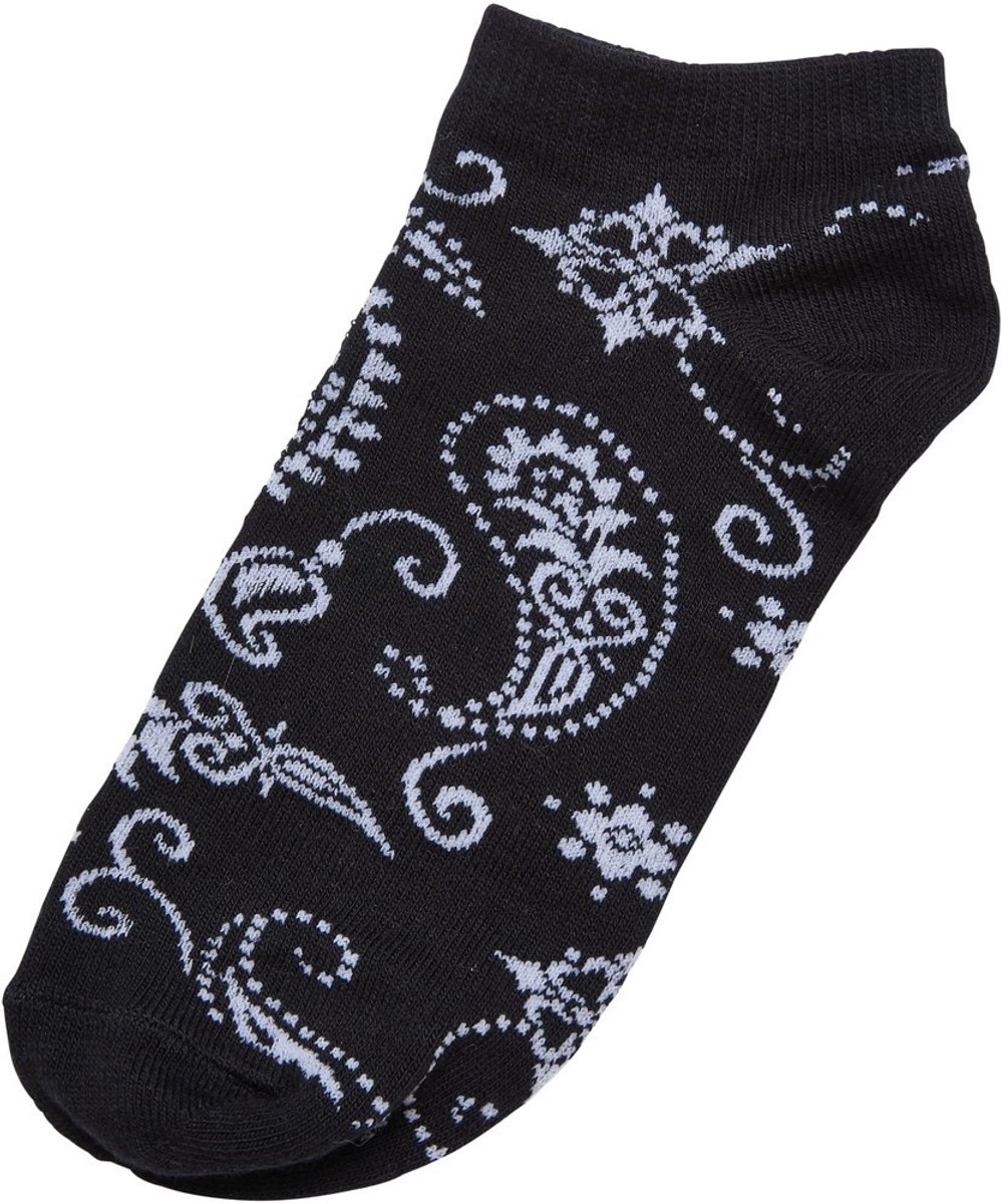 Urban Classics Bandana pattern 5-pack Enkelsokken 47/50 Zwart