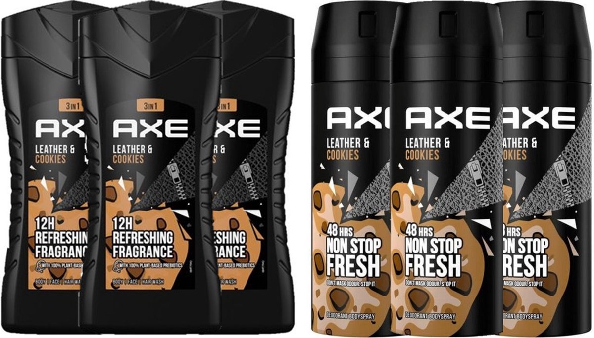 Axe Mix Pack - Collision - 3x Douchegel (250 ml) en 3x Deodorant (150 ml)