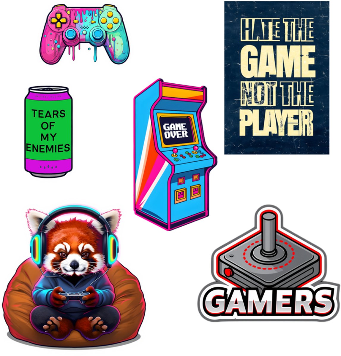 4one6 industries - De Gamers' Delight Stickerbundel - Stickers voor all Gamers
