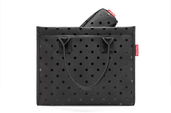 Reisenthel Dailyshopper Set Shopper - Coffret cadeau - Gratuit Maquillage tasje - Glossy Dots Noir