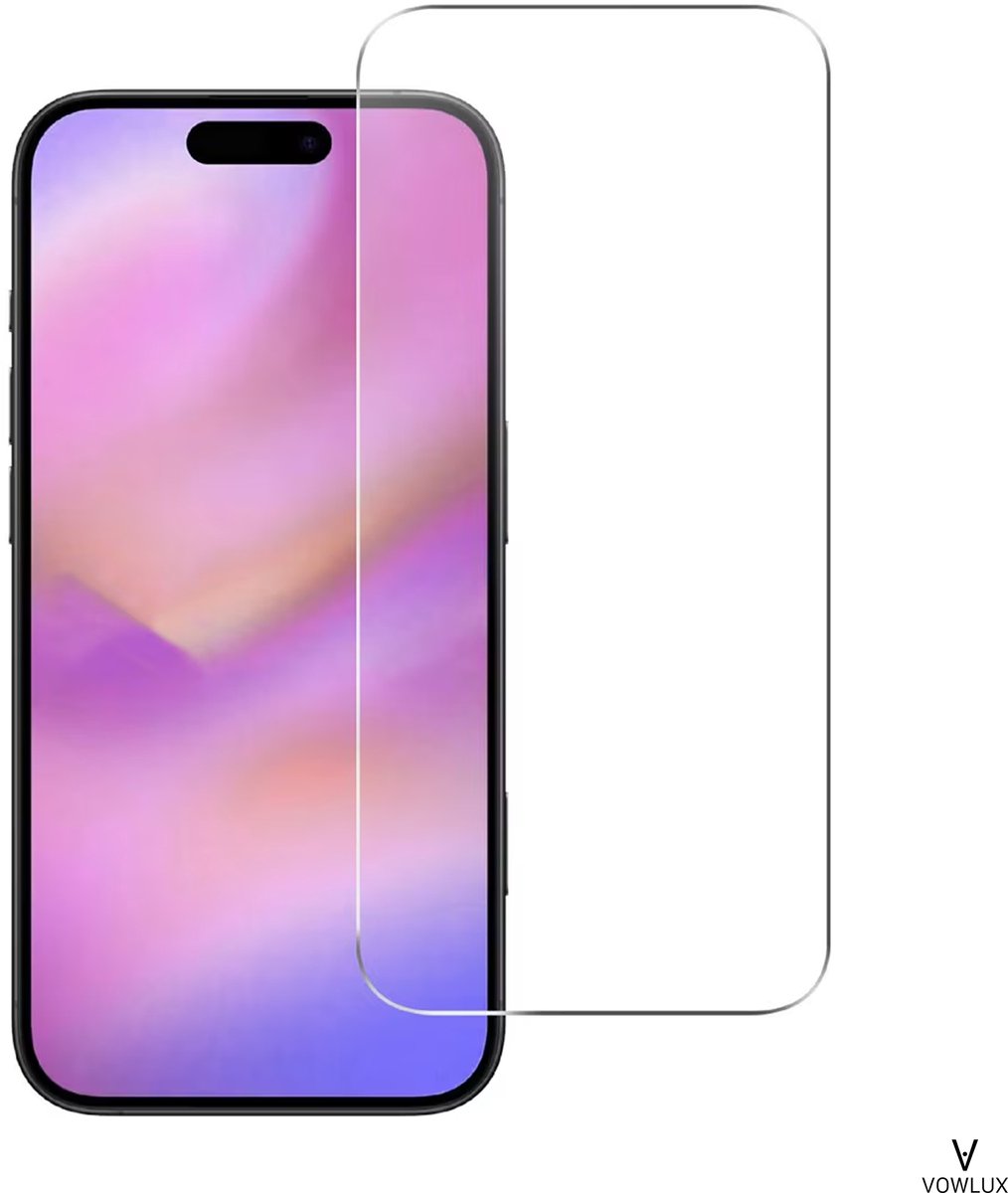 VOWLUX Screenprotector Geschikt voor iPhone 17 Pro – Gehard Glas Tempered Glass – 9H Extra Sterk, HD Helder, Case-Friendly – Beschermglas
