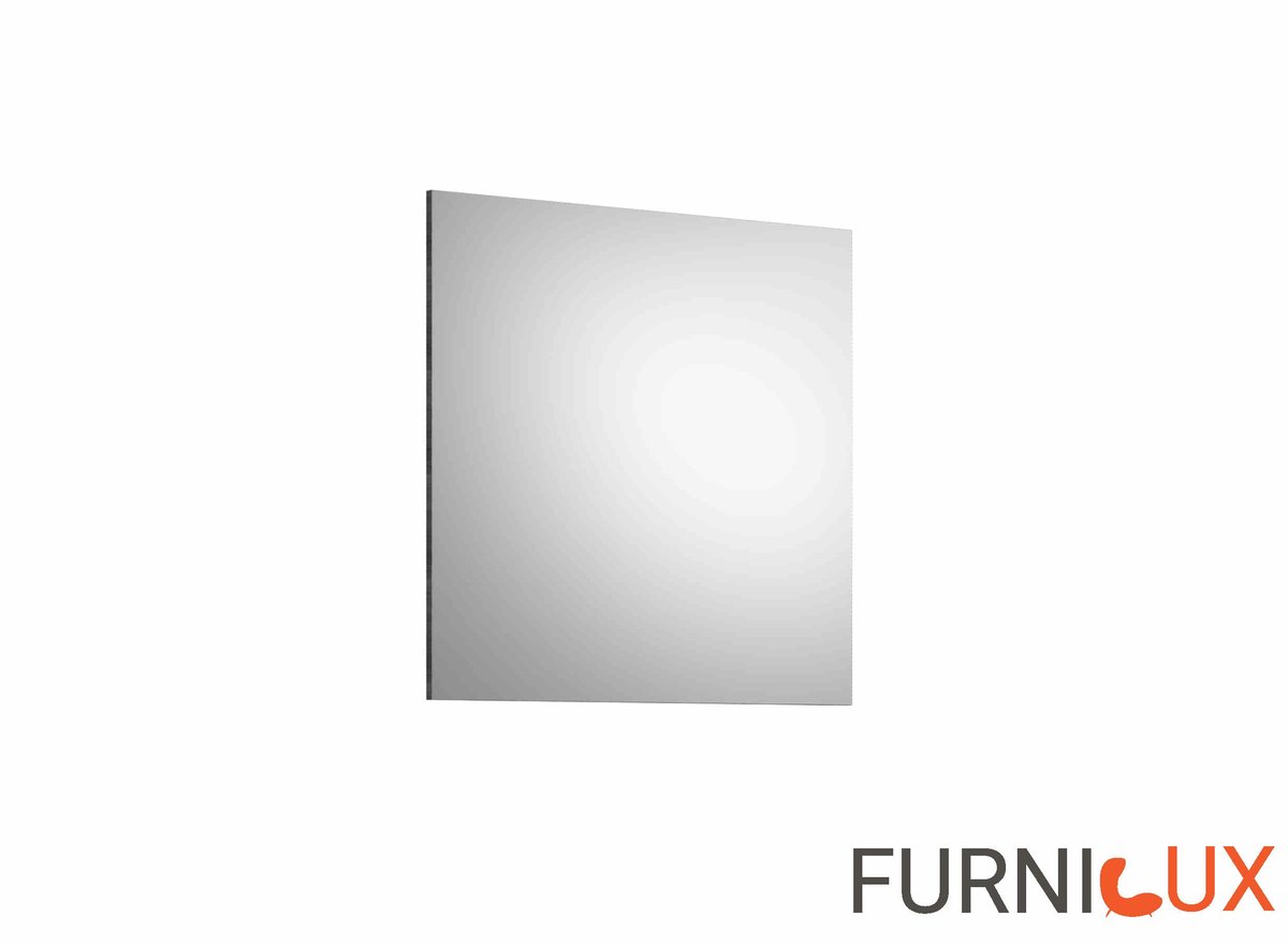 Furnilux Scout spiegel - 90cm x 87cm x 2cm Grijs, Rauchsilber, Wit Hochglanz